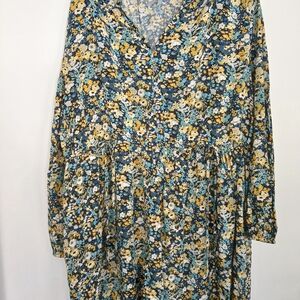 Loft Floral Long Sleeve Dress